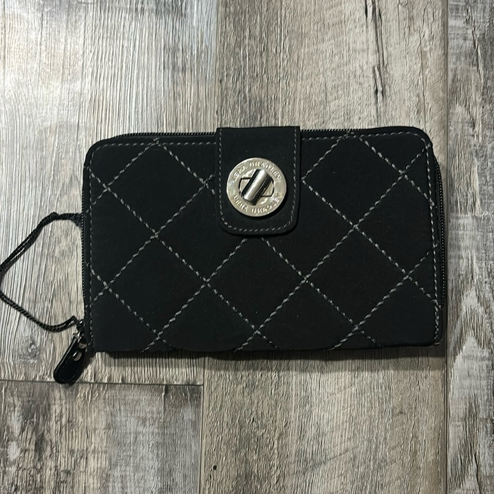 Vera Bradley Microfiber Wallet - Black